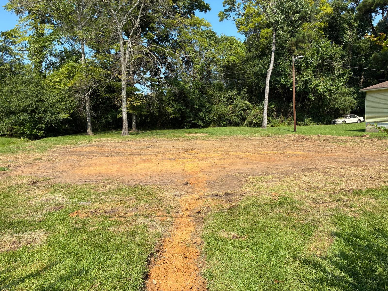 Finished demolition site after cleanup